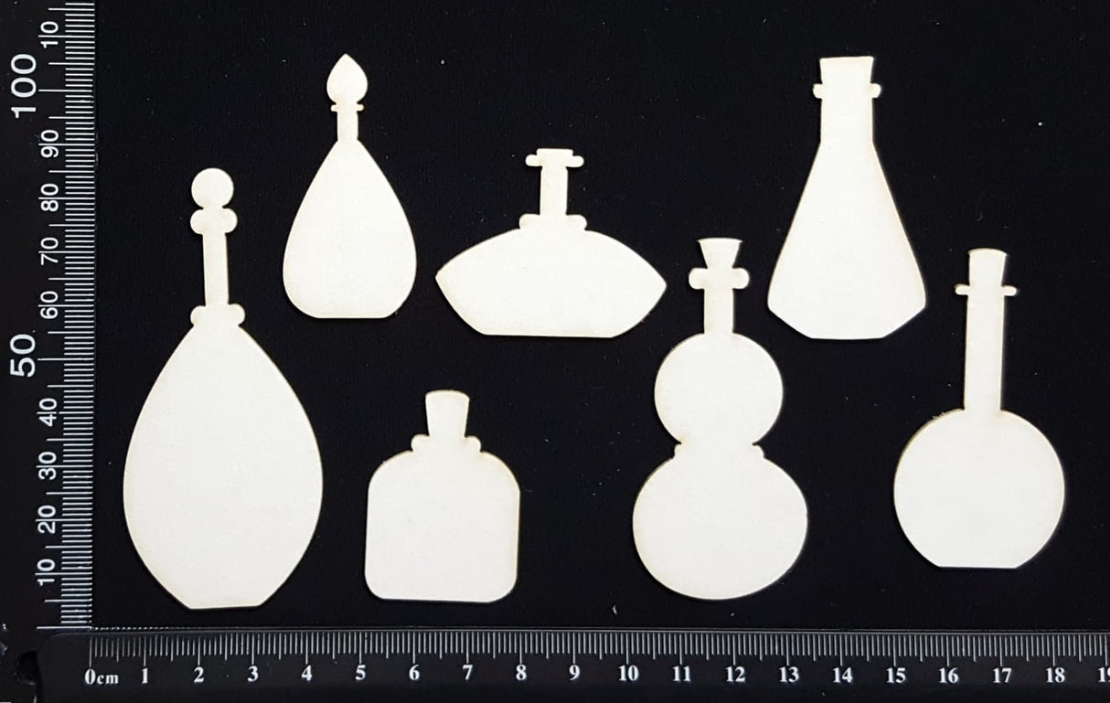 Bottles Set - White Chipboard