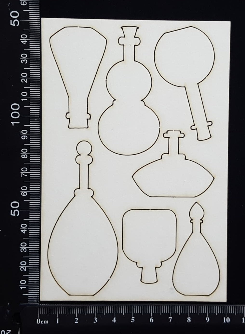 Bottles Set - White Chipboard