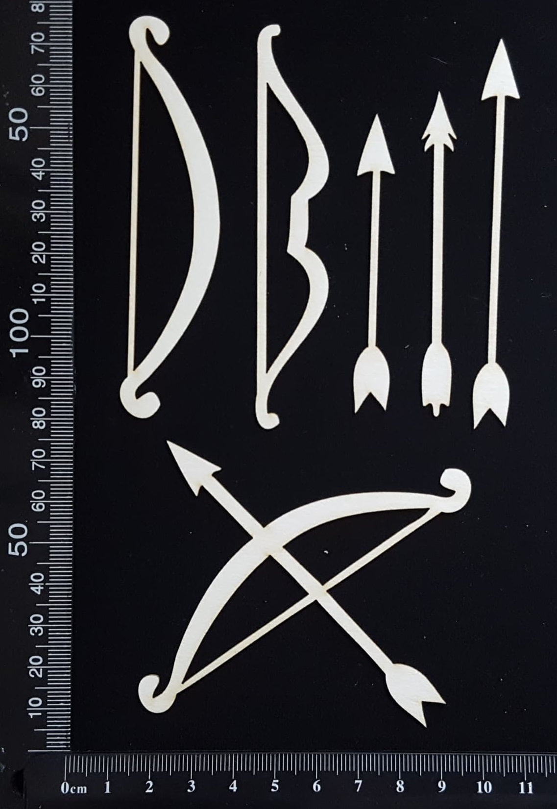 Bows and Arrows Set - White Chipboard
