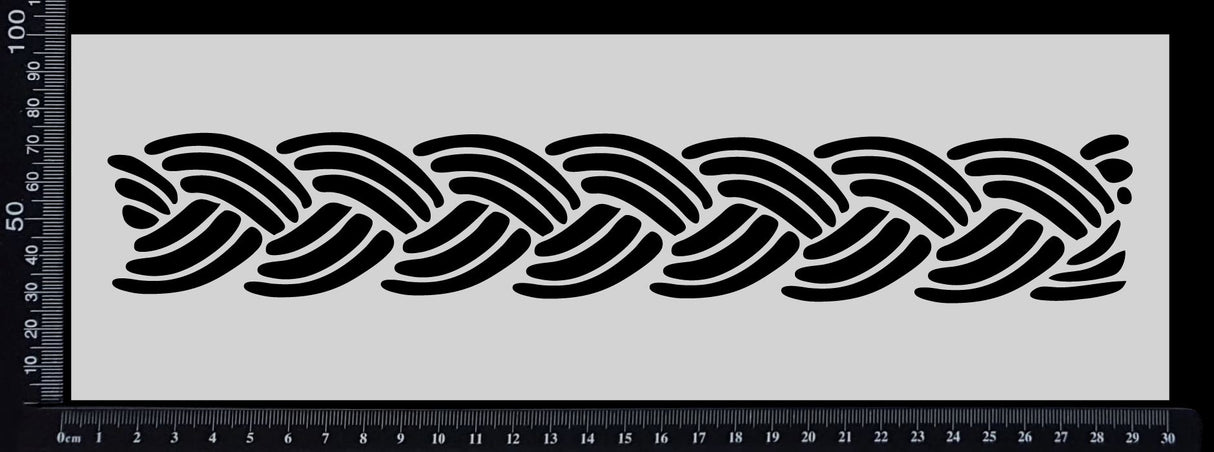 Braid Border - Stencil - 100mm x 300mm