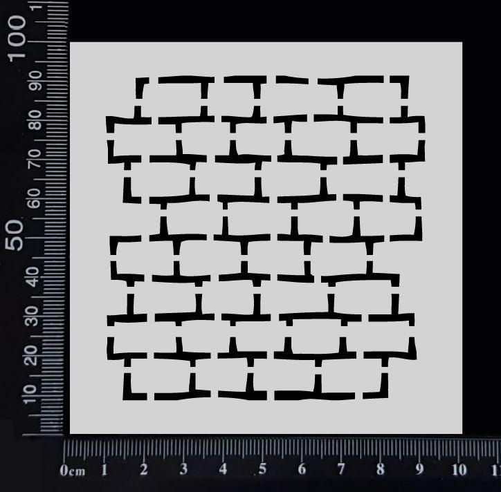 Brick Wall - A - Reverse - Stencil - 100mm x 100mm