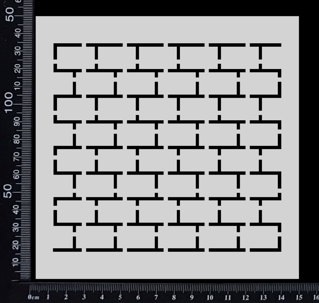 Brick Wall - B - Reverse - Stencil - 150mm x 150mm