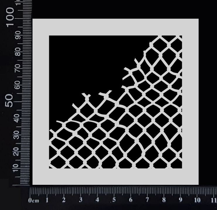 Broken Net - Stencil - 100mm x 100mm