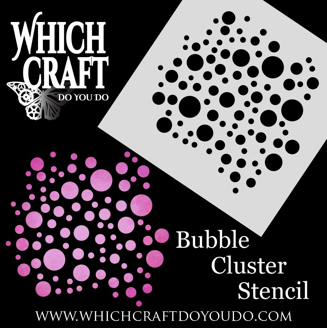 Bubble Cluster - Stencil - 150mm x 150mm