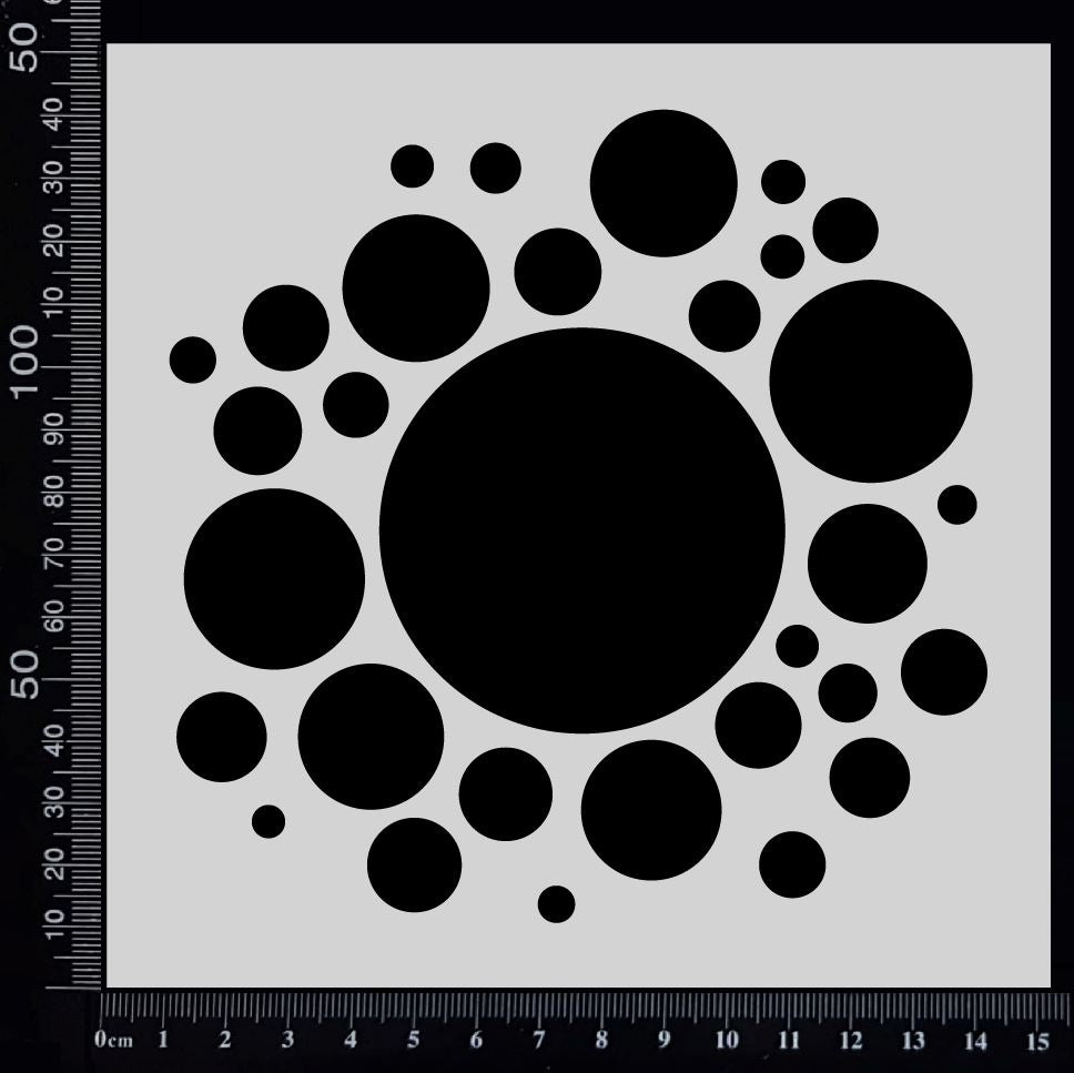 Bubble Explosion - Stencil - 150mm x 150mm