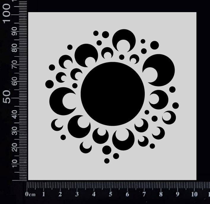 Bubble Flower - Stencil - 100mm x 100mm