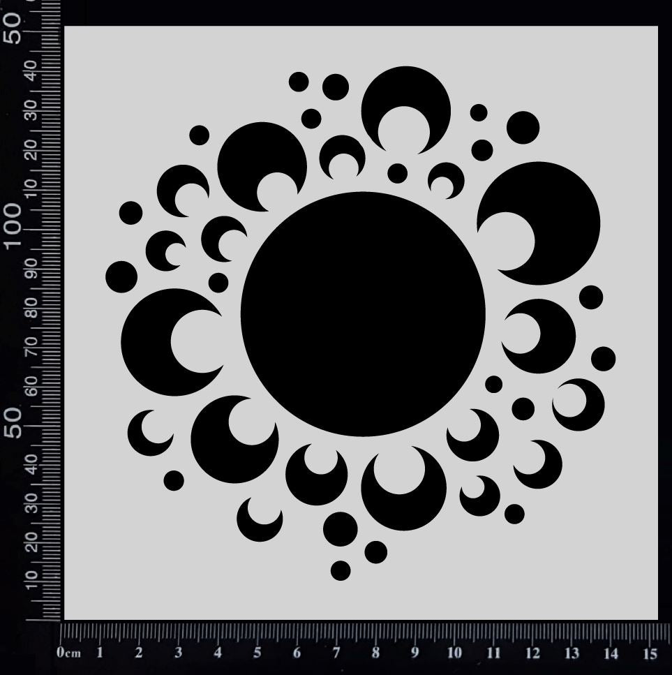 Bubble Flower - Stencil - 150mm x 150mm