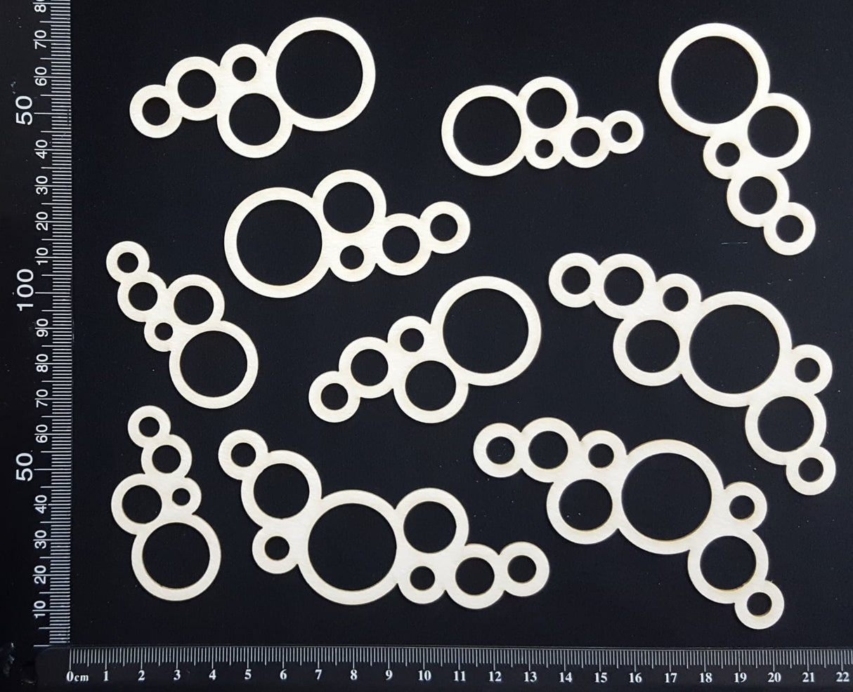 Bubbles Set - A - Large - White Chipboard