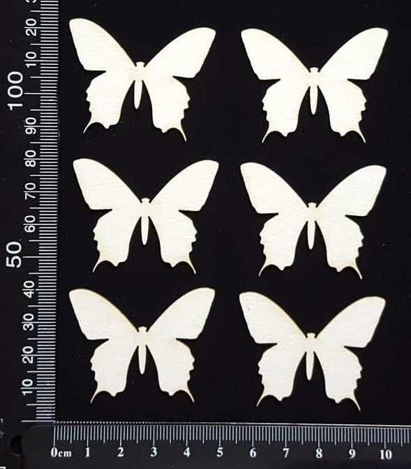 Butterfly Set - AA - White Chipboard