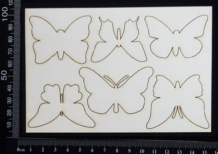 Butterfly Set - BC - White Chipboard