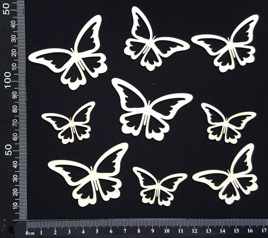 Butterfly Set - DA - White Chipboard