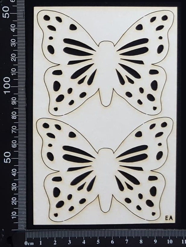 Butterfly Set - EA - White Chipboard
