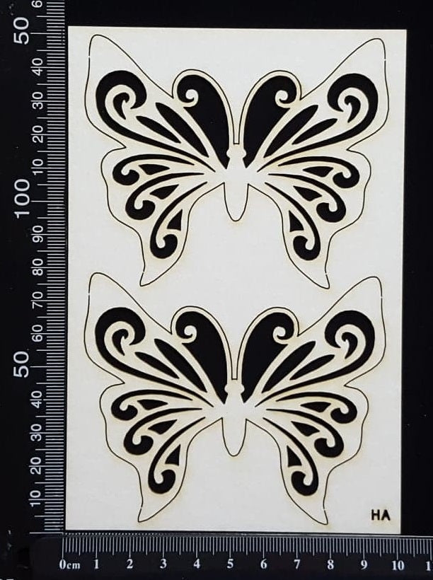 Butterfly Set - HA - White Chipboard