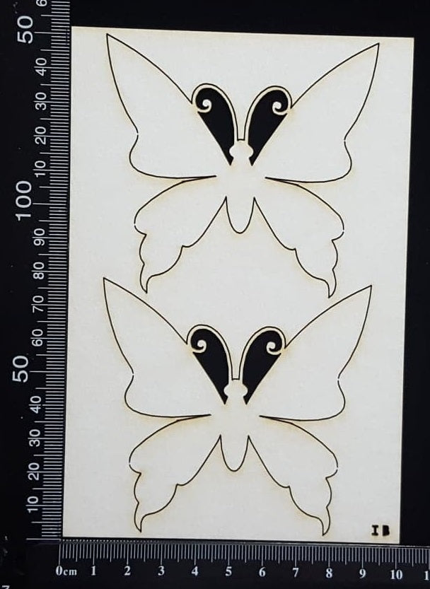 Butterfly Set - IB - White Chipboard