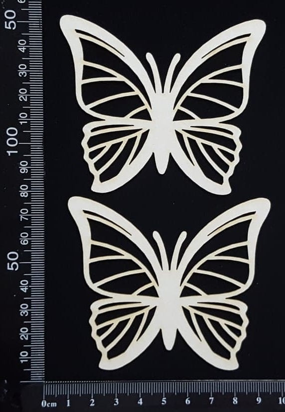Butterfly Set - JA - White Chipboard