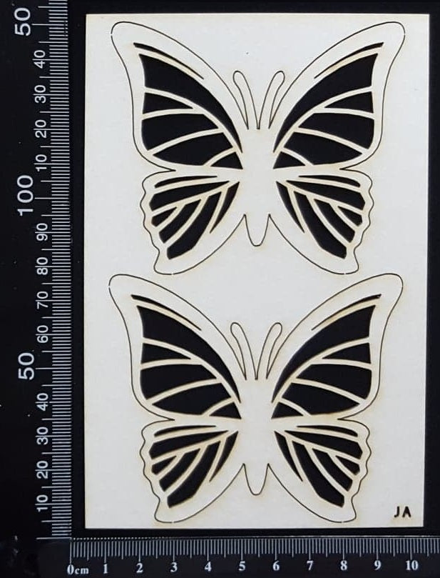Butterfly Set - JA - White Chipboard