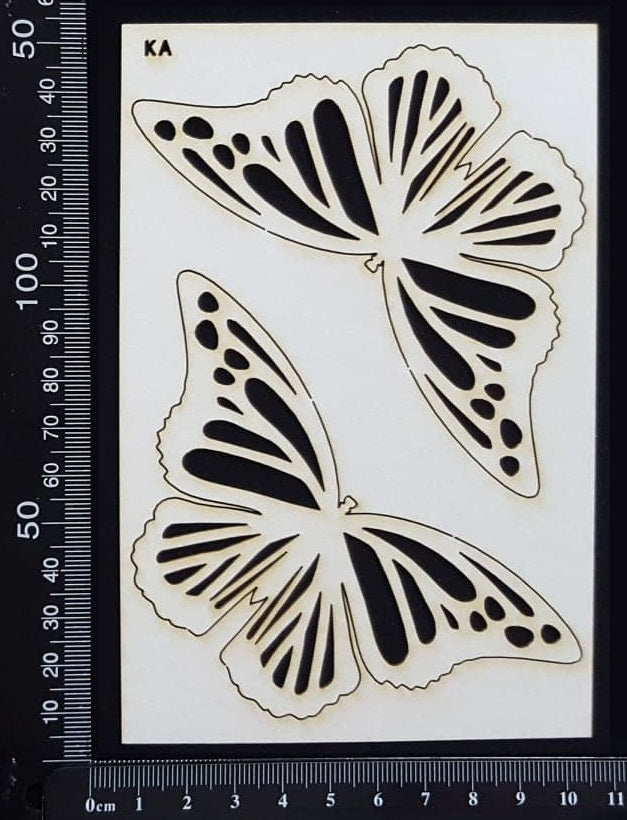 Butterfly Set - KA - White Chipboard