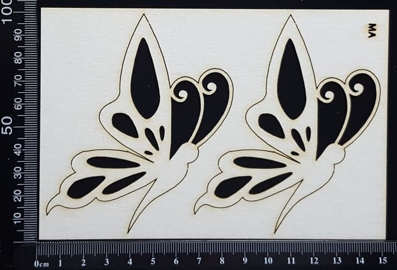 Butterfly Set - MA - White Chipboard