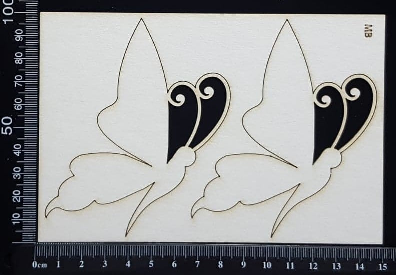 Butterfly Set - MB - White Chipboard