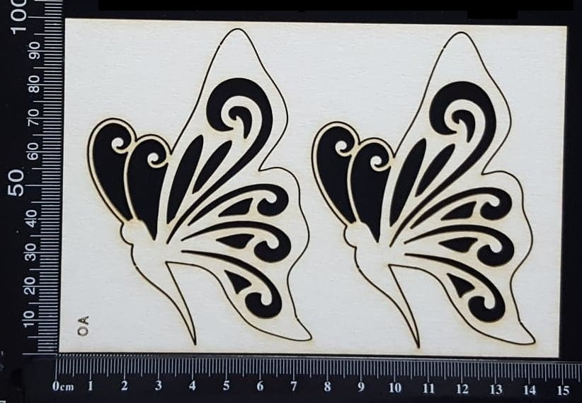 Butterfly Set - OA - White Chipboard