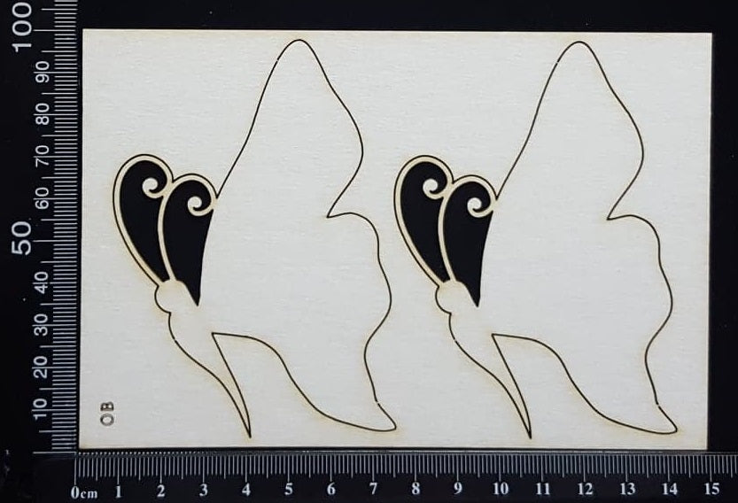 Butterfly Set - OB - White Chipboard