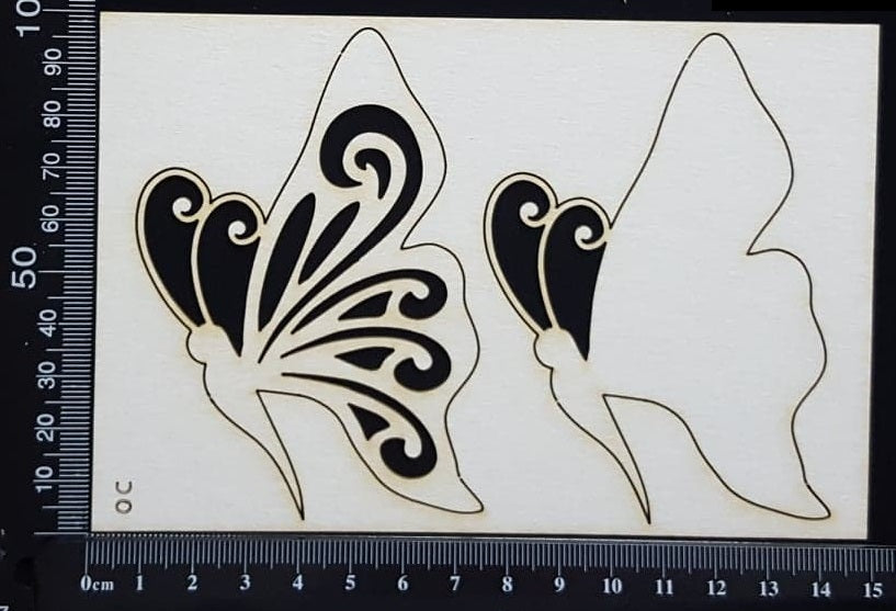 Butterfly Set - OC - White Chipboard