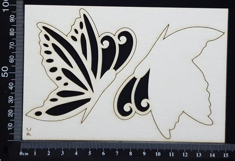 Butterfly Set - PC - White Chipboard
