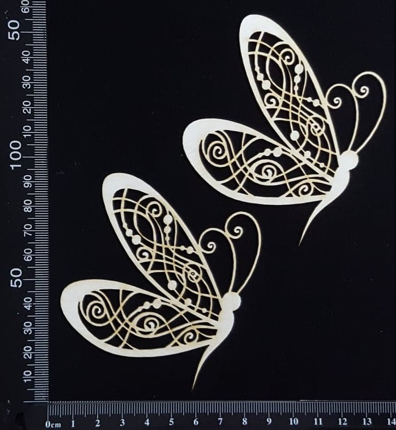 Butterfly Set - TA - White Chipboard