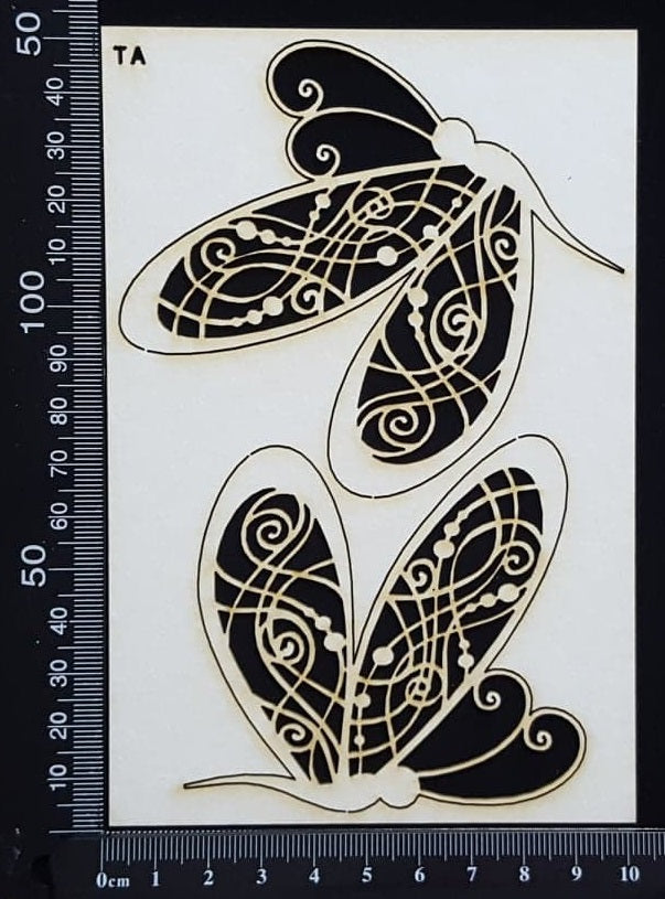 Butterfly Set - TA - White Chipboard