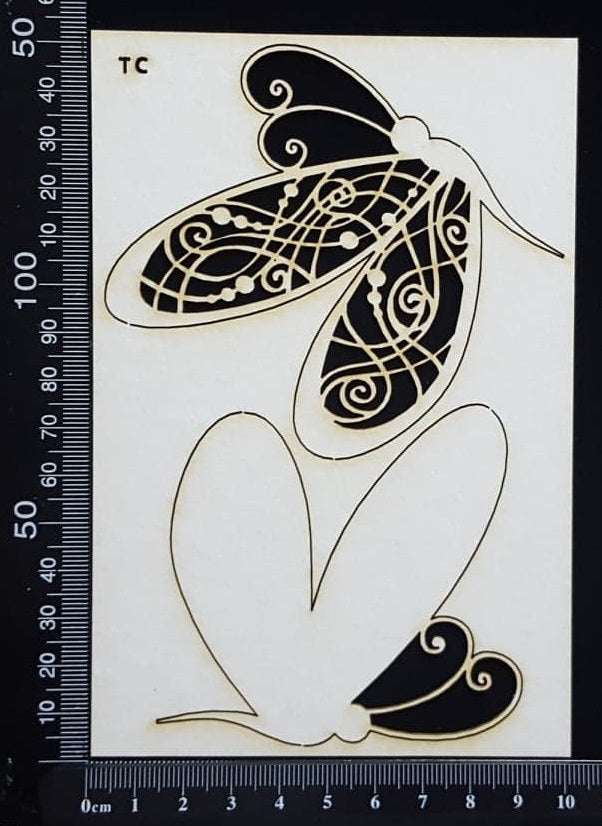 Butterfly Set - TC - White Chipboard