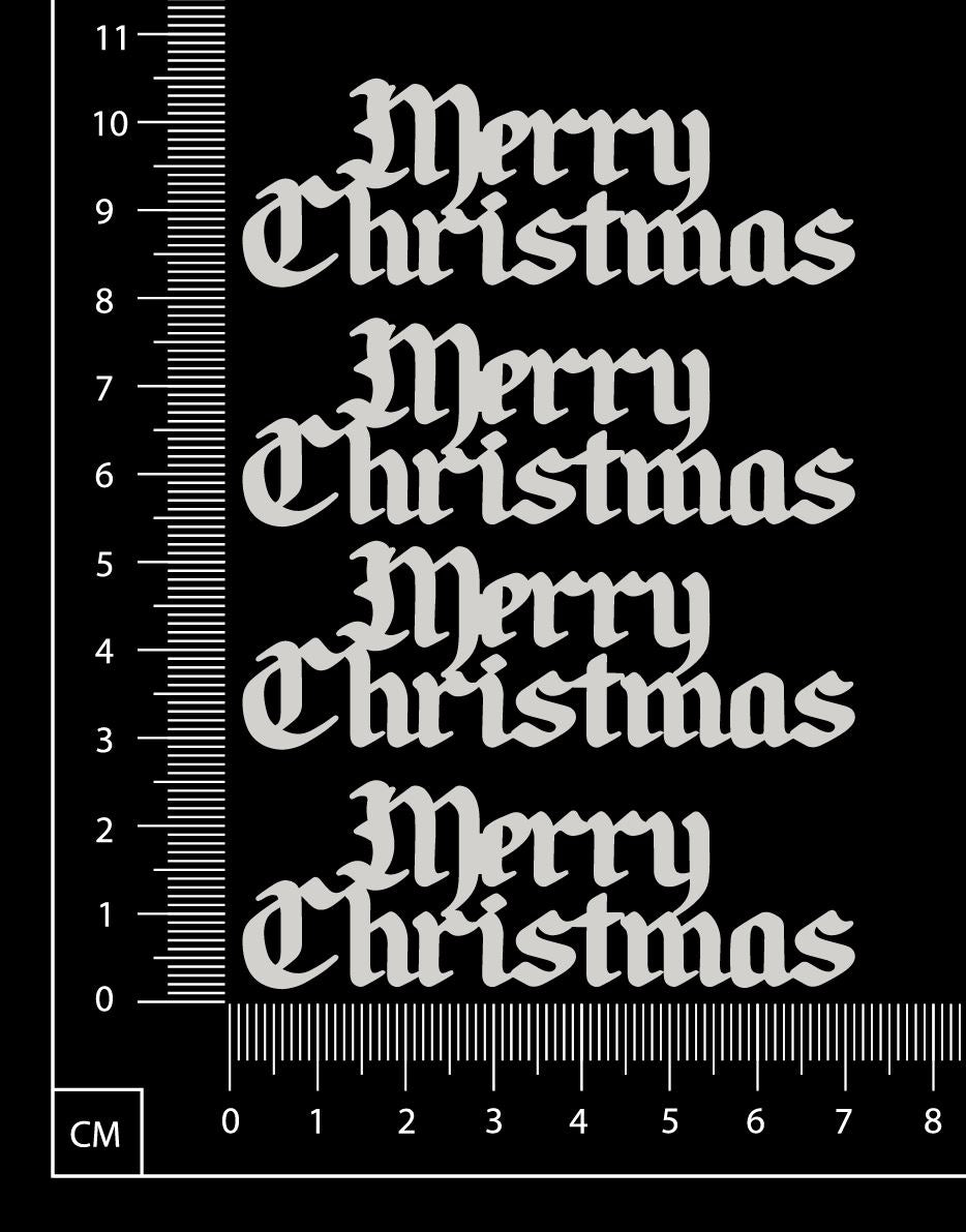 Christmas Words Set - White Chipboard