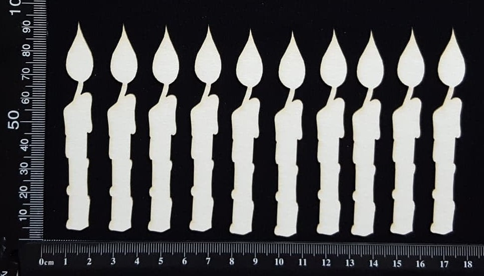 Candles Set - White Chipboard