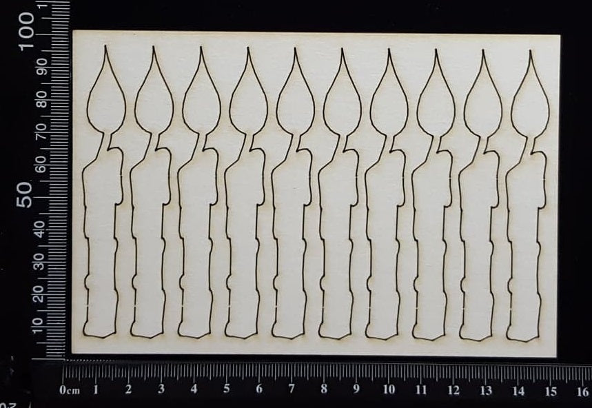 Candles Set - White Chipboard