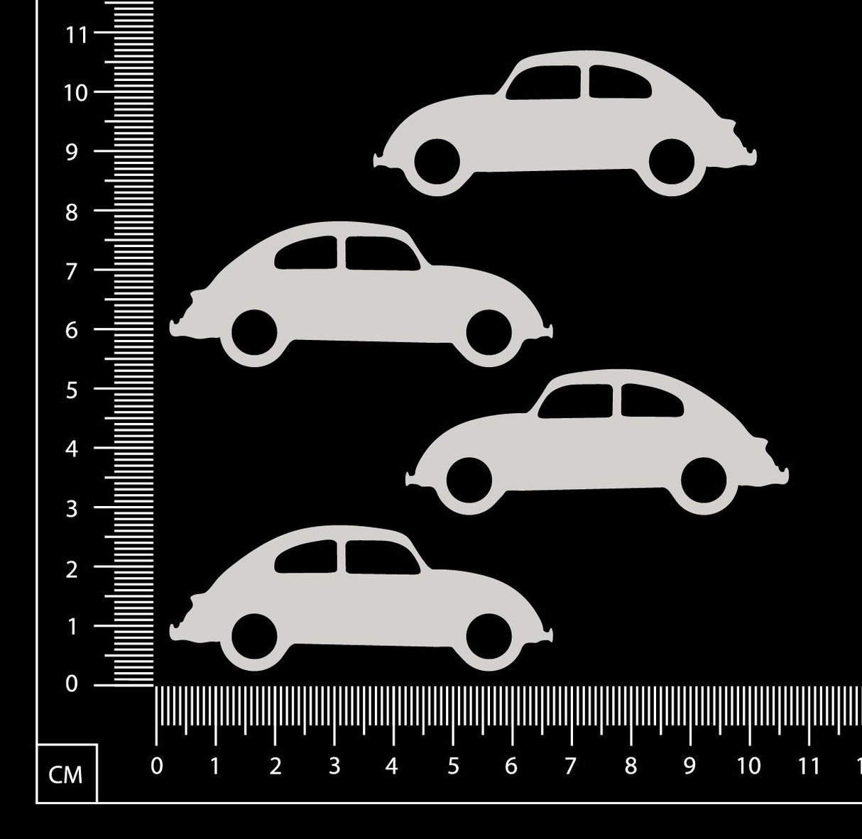 Cars Set - A - White Chipboard