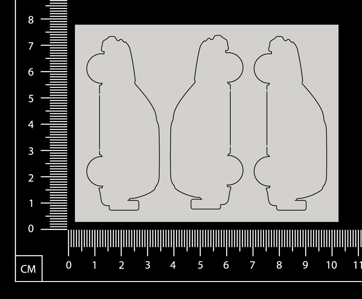 Cars Set - C - White Chipboard