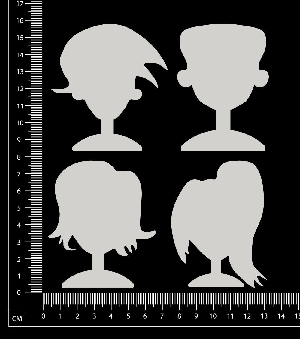 Cartoon Heads - White Chipboard