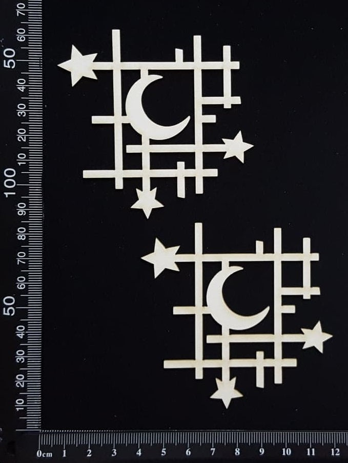 Celestial Mesh Set - A - White Chipboard