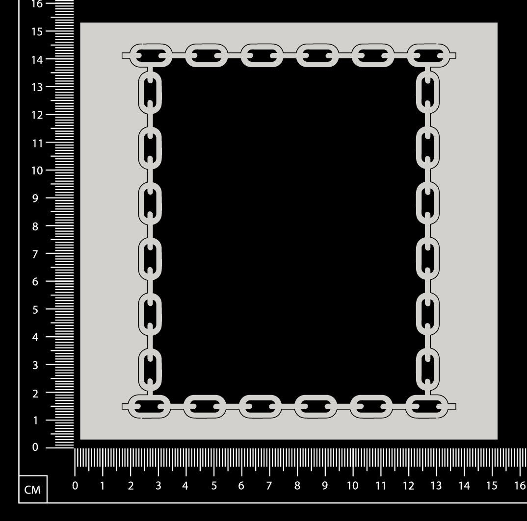 Chain Frame - Rectangle - White Chipboard