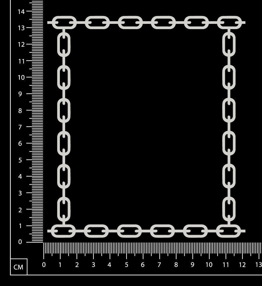 Chain Frame - Rectangle - White Chipboard