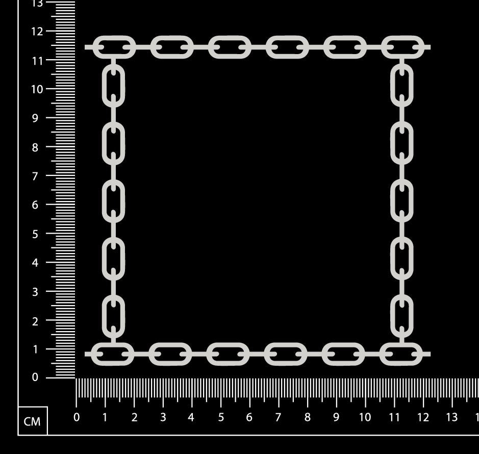 Chain Frame - Square - White Chipboard