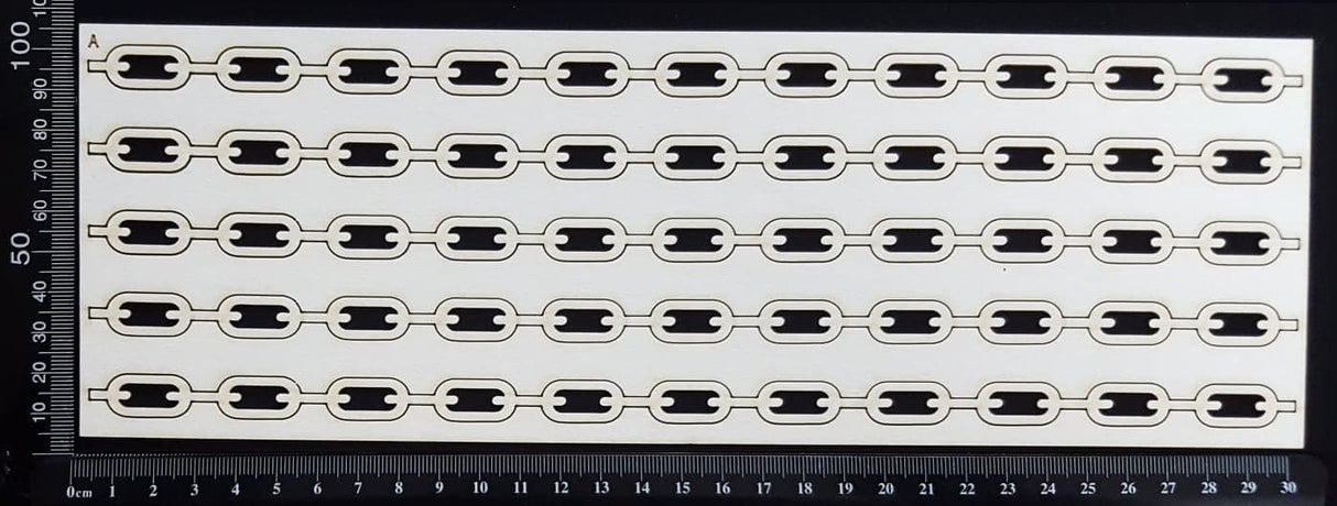 Chain Border Set - A - Large - White Chipboard