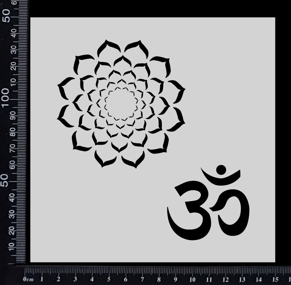 Chakra - Crown - Stencil - 150mm x 150mm