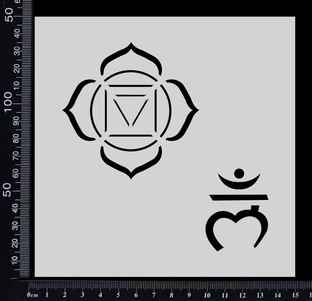 Chakra - Root - Stencil - 150mm x 150mm