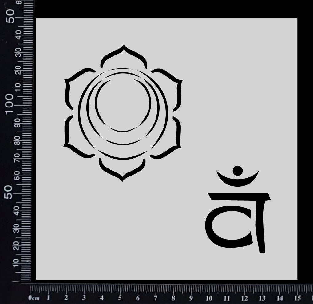 Chakra - Sacrum - Stencil - 150mm x 150mm