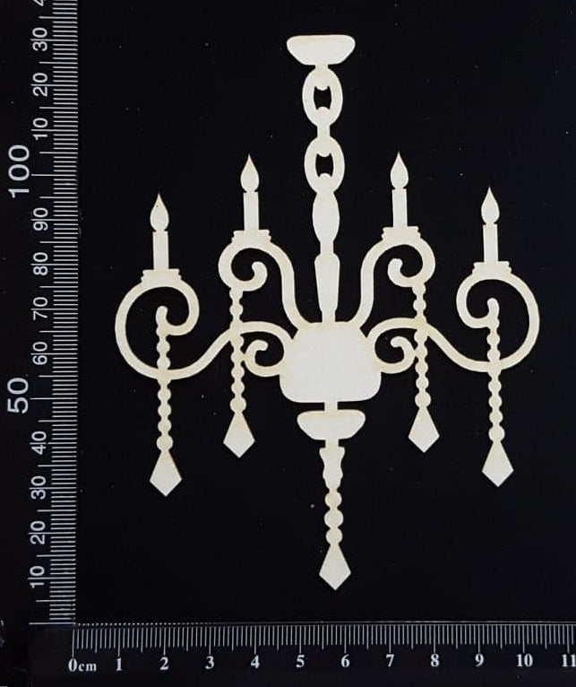 Chandelier - A - Large - White Chipboard