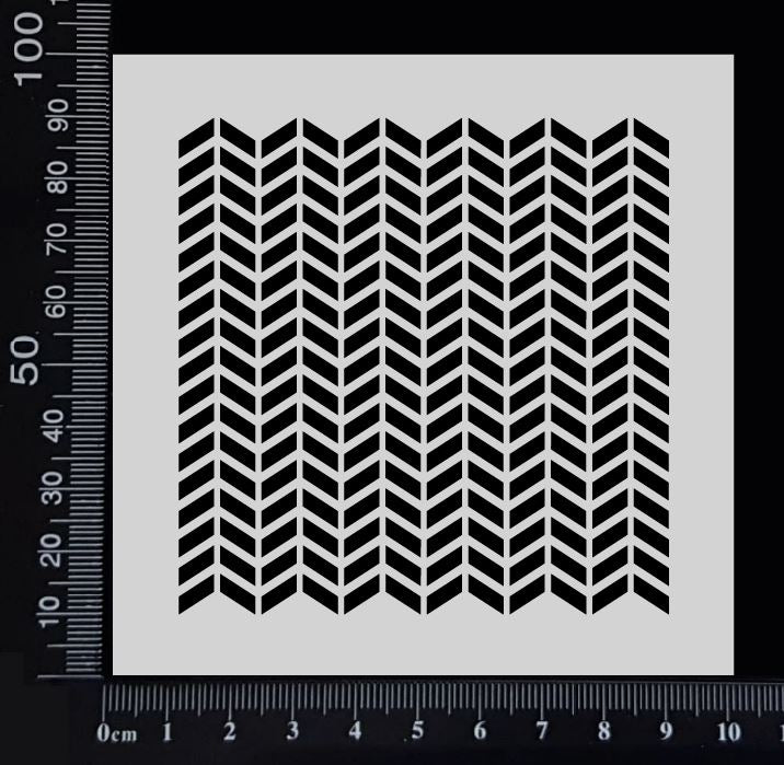 Chevron - Stencil - 100mm x 100mm