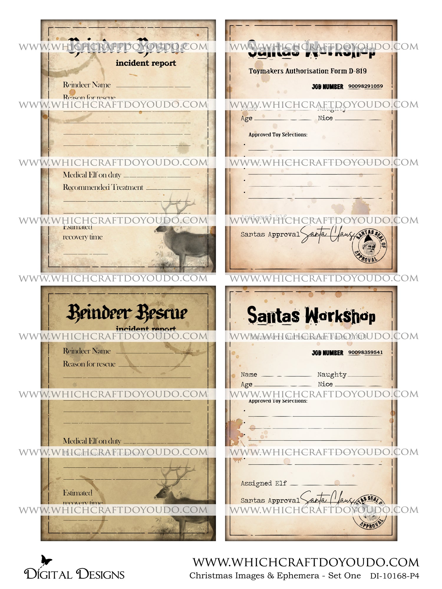 Christmas Images & Ephemera - Set One - DI-10168 - Digital Download