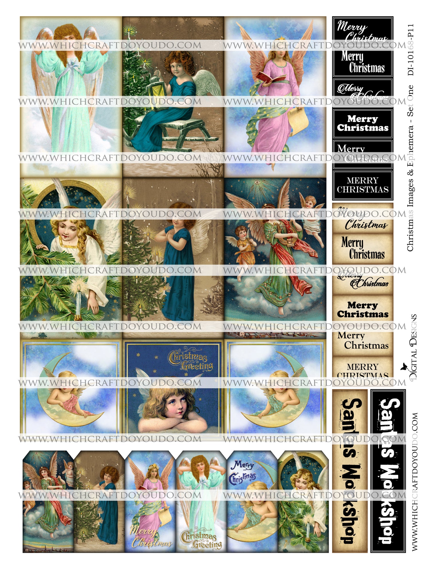 Christmas Images & Ephemera - Set One - DI-10168 - Digital Download
