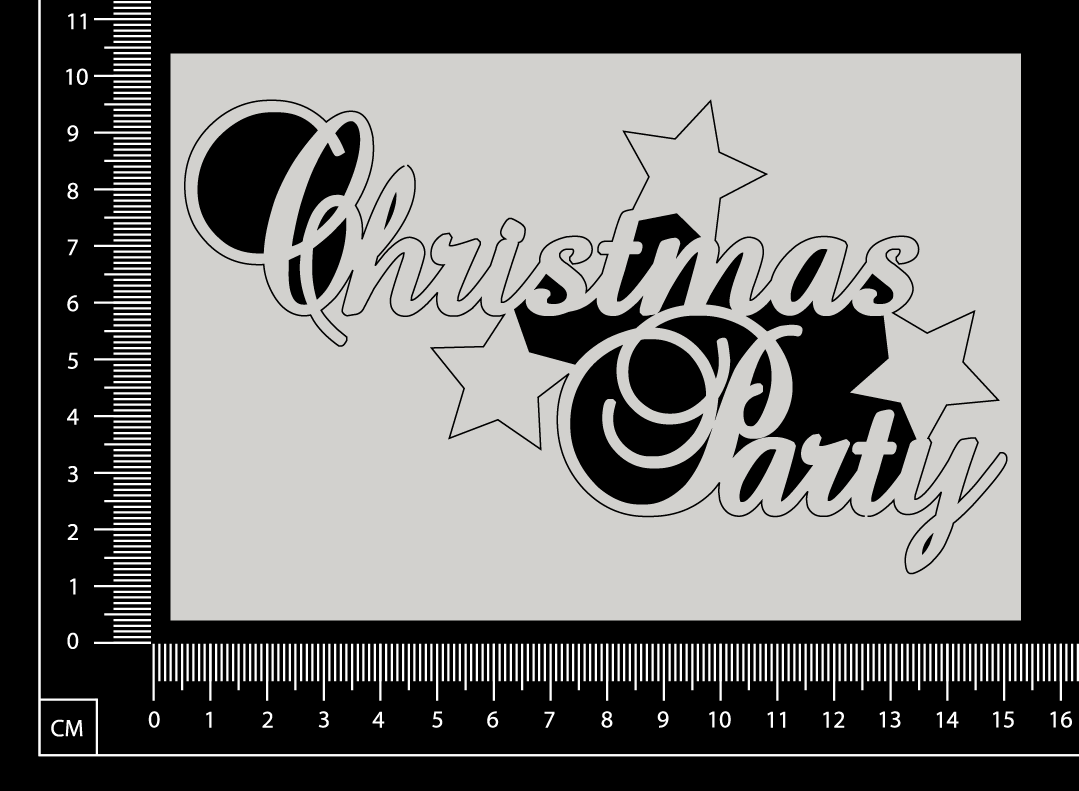 Christmas Party - C - White Chipboard