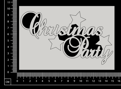 Christmas Party - C - White Chipboard